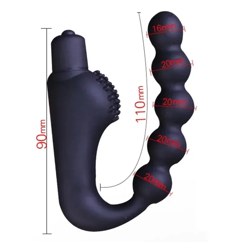 Perline vibranti massaggiatore prostatico plug anale motori impermeabili 10 velocità stimolazione culo ano silicone uomo donna giocattoli del sesso — image 2