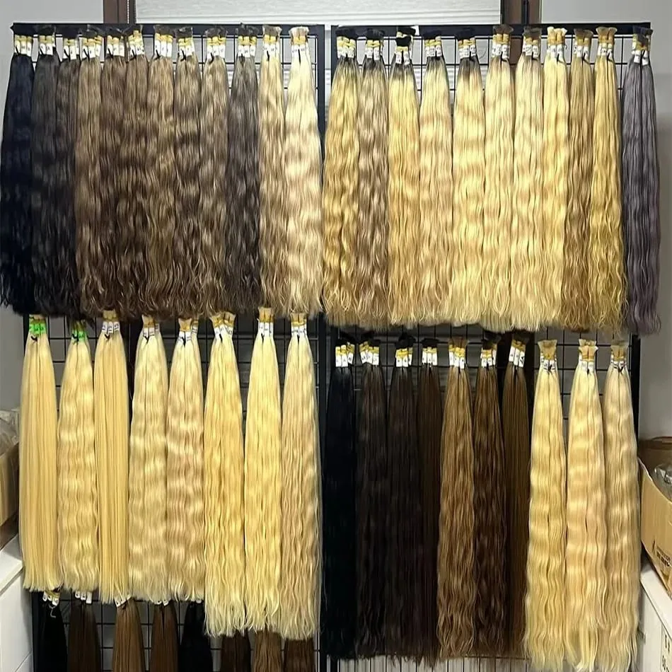 No Weft 100% Real Human Hair Extensions Remy Human Hair Bulk Unprocessed Natural Black Virgin Indian Hair Braiding for Women — image 5