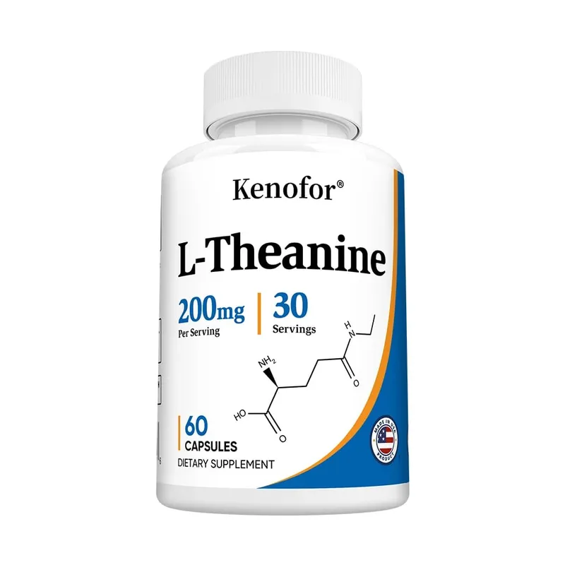 L-teanina 200 Mg Integratore di teanina extra forte – Supporto per concentrazione e rilassamento Miglioramento del sonno Non OGM e senza glutine — image 9
