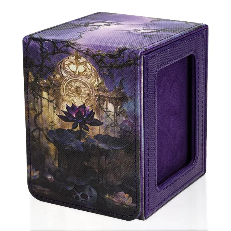 Boîte de jeu de cartes en cuir PU, avec fenêtre d'affichage, peut contenir plus de 100 cartes à Double manches, convient aux cartes TCG — image 1