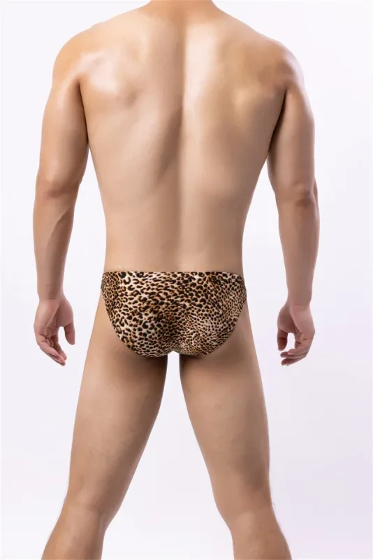 Seluar Dalam Lelaki Seksi Seluar Dalam Corak Leopard Pinggang Rendah Seluar Slip Lembut Pakaian Dalam Seluar Dalam Kantung Tangas Sexis De Hombre