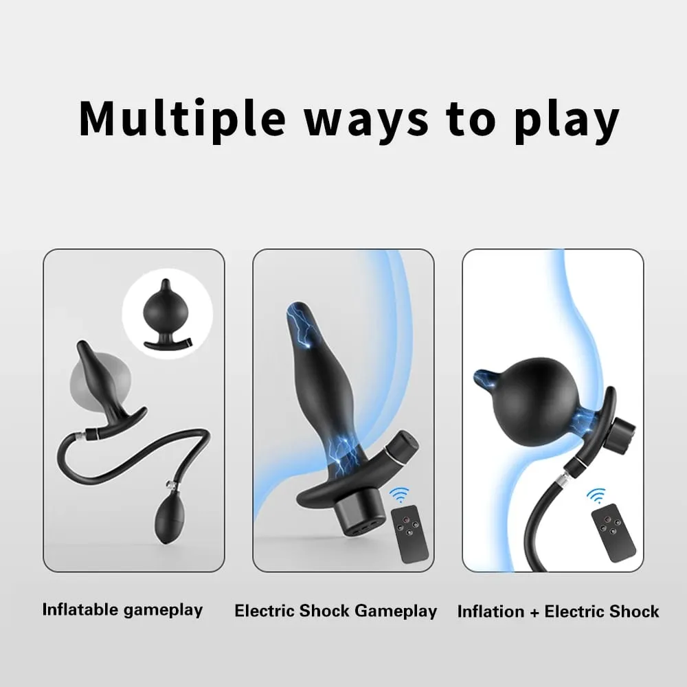 Vibrador de 10 frecuencias para próstata, inflado de cuentas, tapón Anal enorme, masajeador eléctrico para masturbación y orgasmo, producto sexual, tapón Anal, juguete sexual — image 4