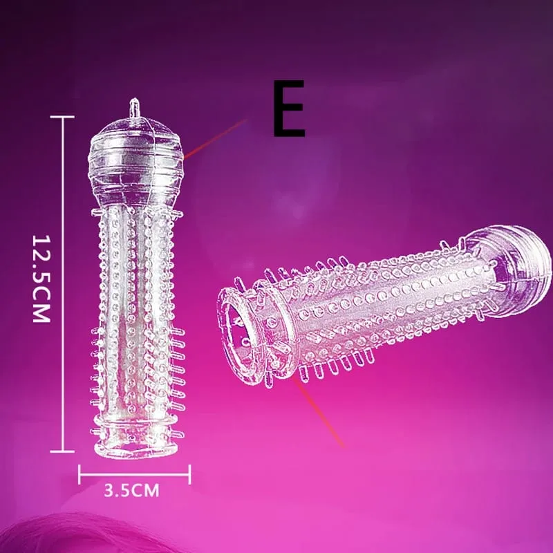 Kondom Boleh Digunakan Semula dengan Kancing Kelewatan Ejakulasi Mainan Seks untuk Lelaki Rangsangan G Spot Lengan Zakar Perancang Pemanjangan Cincin Zakar — image 9