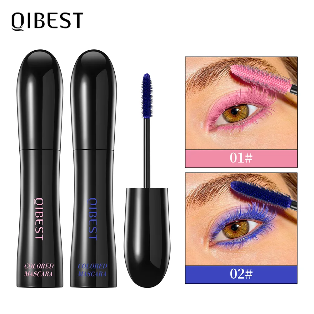 Mascara marrone cioccolato Estensione ciglia curva colorata Impermeabile Asciugatura rapida Allungamento Occhi Ciglia nere Trucco duraturo — image 4