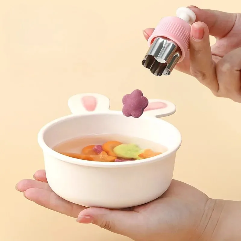 Set Pemotong Bentuk Buah-buahan Sayuran Kanak-kanak untuk Kit Membuat Makan Tengahari Menghias Kotak Bento Setem Kuki