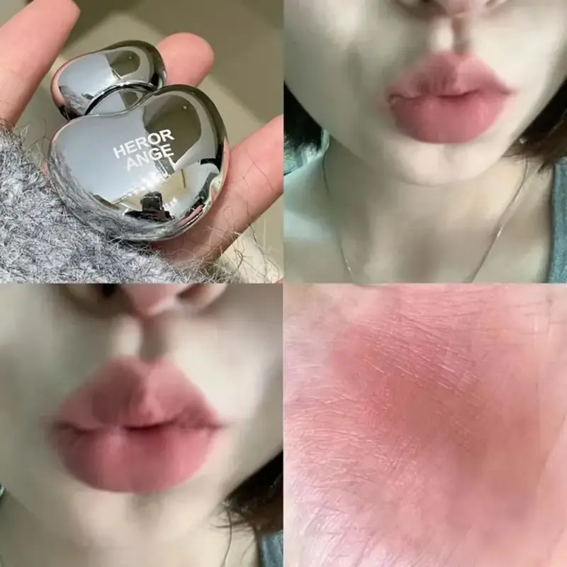 Lucidalabbra opaco a lunga durata a 6 colori Tazza antiaderente Velluto liscio Colore melograno Labbra carnose Impermeabile Smalto per labbra a prova di sbavature