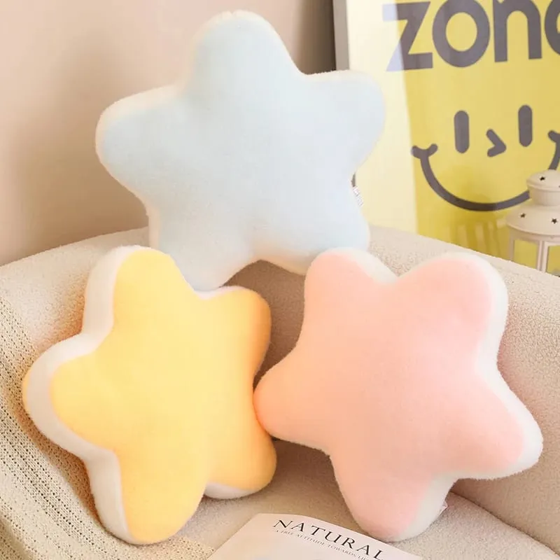 Doce cor arco-íris nuvem estrela lua travesseiro de pelúcia recheado macio flor brinquedo lance travesseiro almofada casa sofá decoração presente para amigo — image 5