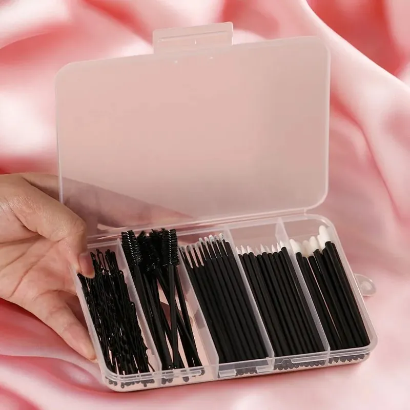 80ks Profesionální sada štětců na make-up Sada štětců na obočí Řasy Štětce na rty Vlásenka Mikro štětec na prodlužování řas Nástroje na líčení