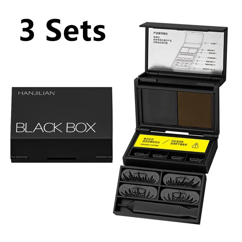 Eyeliner con timbro per ciglia inferiori 3 in 1 e talpa 3s Applicazione rapida Trucco per occhi portatile antiscivolo naturale a lunga durata 1/2/3 set — image 9