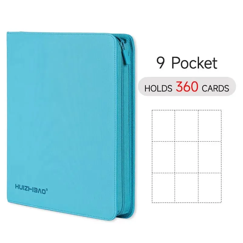 Classeur de cartes à fermeture éclair de poche, album de cartes à collectionner, carte à chargement latéral Durable pour mtg tcg pour pokemon pour yugioh pour le football, 9/12 — image 11