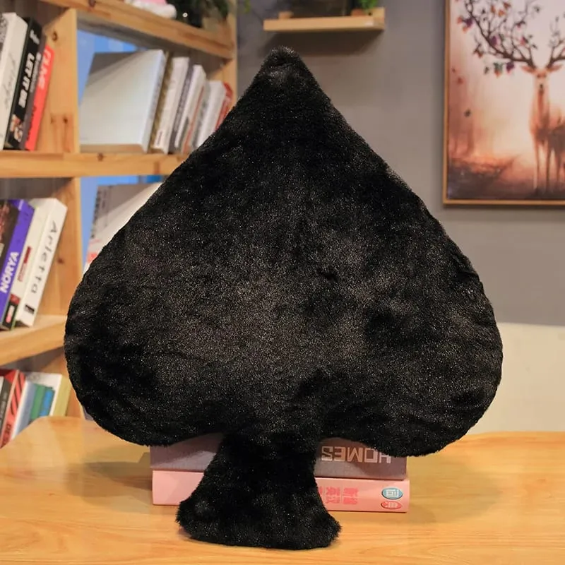 Creative Poker Card Plush Pillow Stuffed Red Heart Diamond Black Spade Club Soft Decorate For Sofa Chair Bed Man Gift — image 11