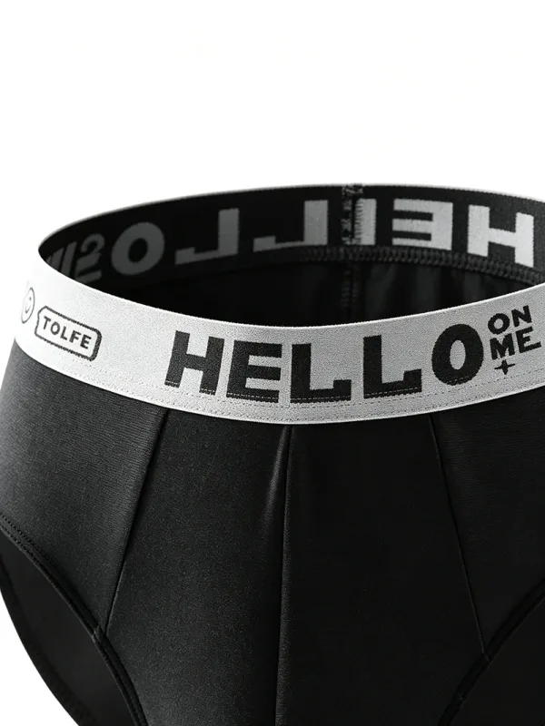 Hello Lot de 2 slips en soie de lait pour homme sans couture, respirants, séchage rapide avec ceinture graphique, ensemble de sous-vêtements confortables — image 2