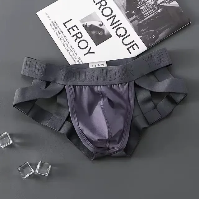 Men Sexy Underwear Jockstrap Thongs Cotton Briefs Dew Buttocks Underpants Bondage Panties Open Butt Male Lingerie G-String Thong — image 11