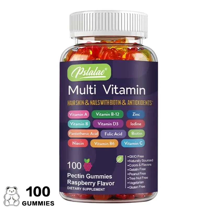 Multivitamin Gummies - Meningkatkan Tahap Tenaga Sokongan Imun Antioksidan - dengan Vitamin dan Mineral