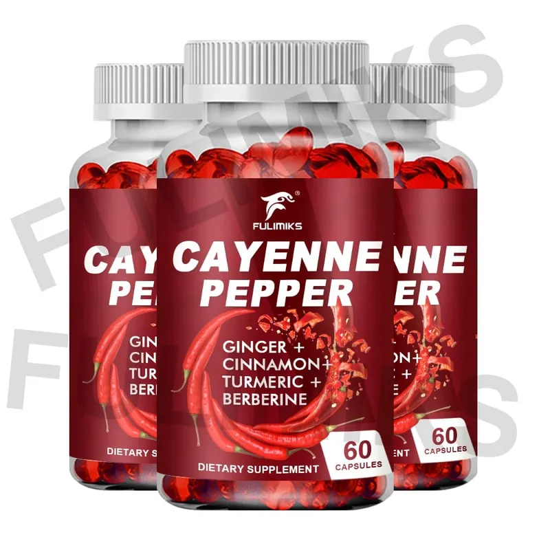 Cayenne Pepper Capsules Supports Cardiovascular Health Improves Digestion & Blood Circulation Capsaicin Supplement Softgels — image 9