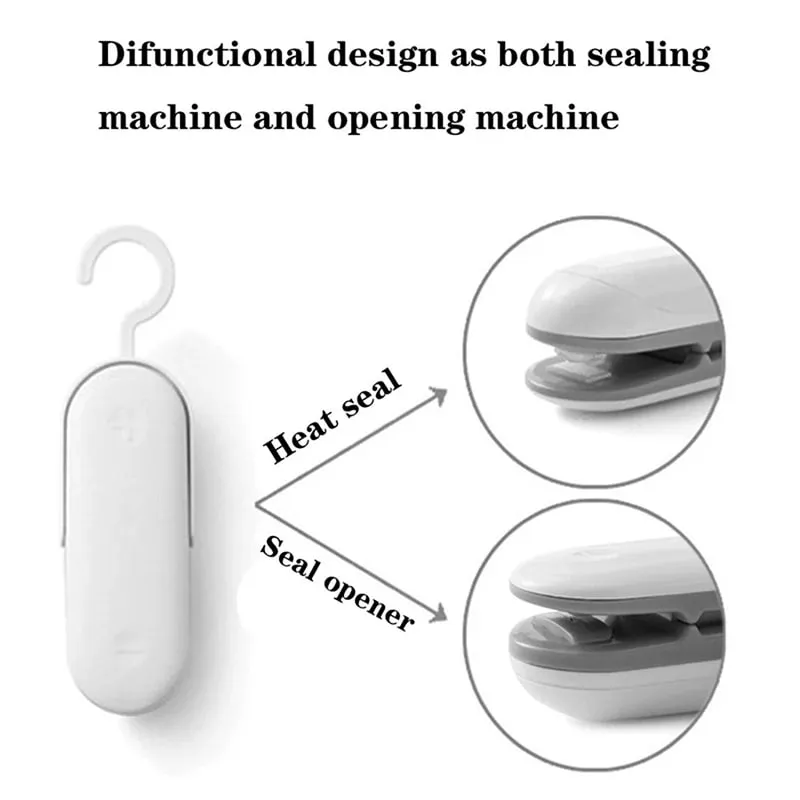 Mini sigillatrice Termosigillatrice portatile Borsa per la conservazione di pacchetti in plastica Pratico adesivo e guarnizioni per accessori da cucina per snack alimentari — image 5