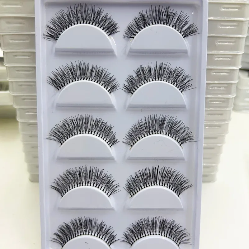 Natural 3D Mink False Eyelashes Makeup Fake Eye Lashes Faux Cils Make Up Beauty Tools Wholesale 5 Pairs — image 10