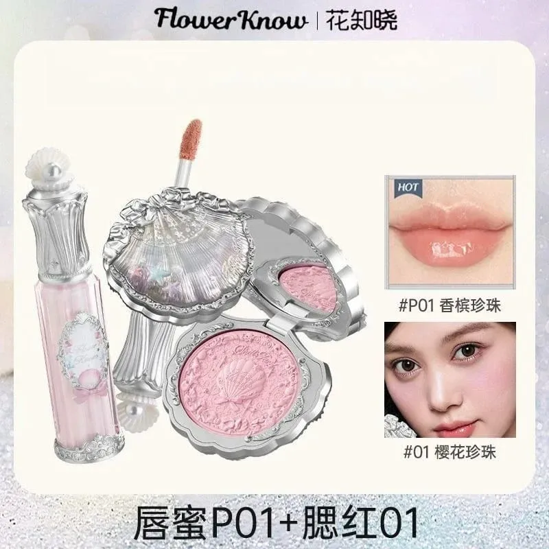 Flower Know Shells Jewel Collection Coffret de maquillage cadeau fard à paupières fard à joues rouge à lèvres Kit visage — image 9