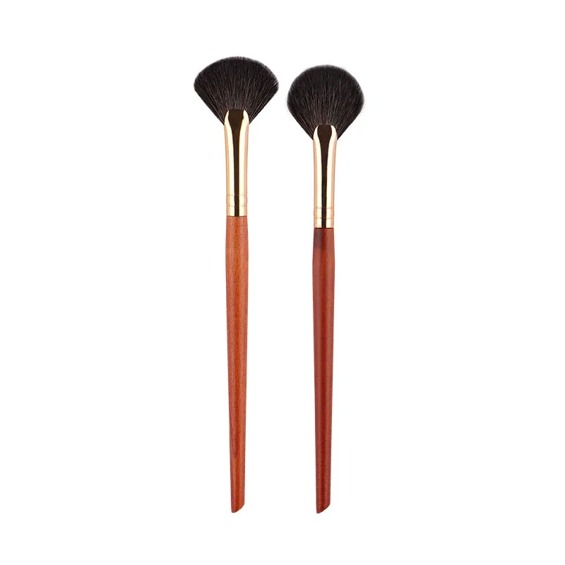 1 kus Malé vějířové štětce na make-up Zvýrazňovač Nosní stíny Štětec na make-up Tvářenka na kontury nádherné kosmetické nástroje Kozí srst — image 15