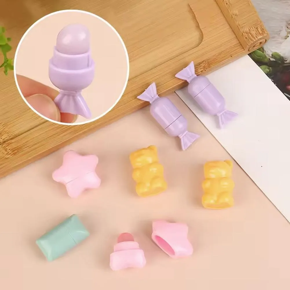 Portable Cartoon Mini Silicone Lip Brush Cute Bear Angled Concealer Brushes Lip Balm Lip Gloss Concealer Make Up Brushes — image 2