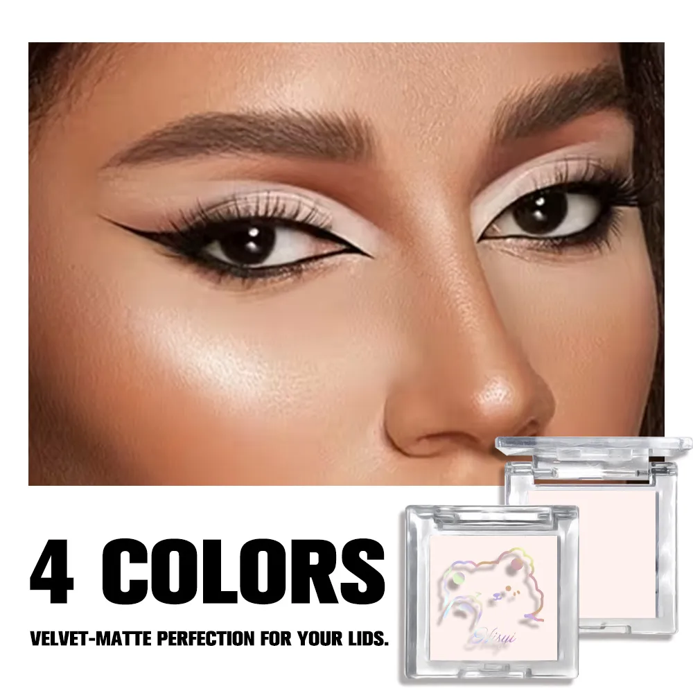 Palette de fards à paupières blanc mat, Base de pli coupée, surligneur, imperméable, longue durée, éclaircissant, coque de maquillage pour les yeux — image 7