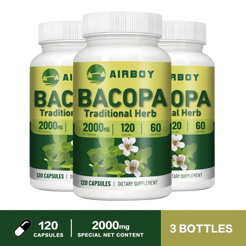 Chiết xuất Bacopa Monnieri - Giúp suy nghĩ minh mẫn và cải thiện trí nhớ Trì hoãn lão hóa daBổ sung — image 9