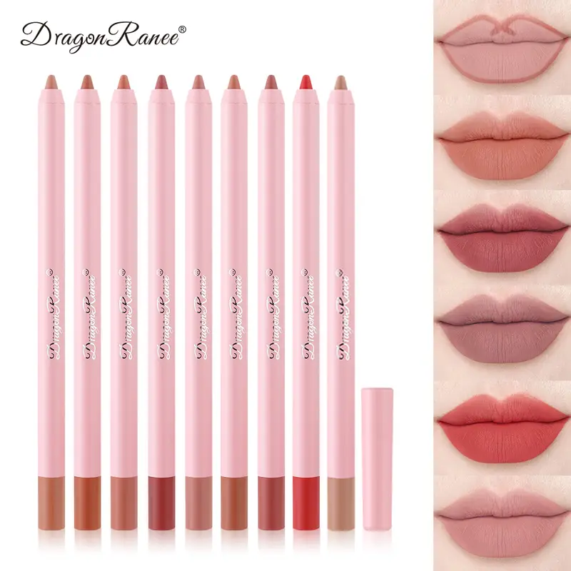 Pelapik Bibir Matte Kalis Air dalam Pes Kacang Warna Lip Plumping Gincu Pen Pelapik Bibir Tidak Pudar Kalis Air dan Peluh Tahan Lama Matte Lip Liner Pen Gincu Bibir Montok Satu Saat — image 2