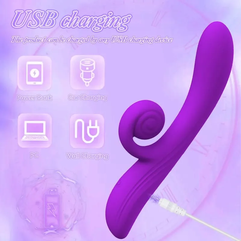 Vibratore a lumaca Punto G Penetrazione del dildo Lumaca flessibile per stimolazione perfetta del clitoride 10 modalità Piacere Giocattolo del sesso per Womanz — image 6