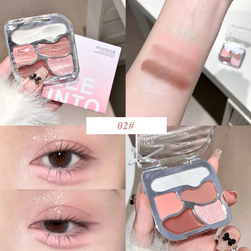 Пятицветная комплексная палитра теней для век Matte Highlight, контурирующая и развивающая цвет универсальная палитра — image 8