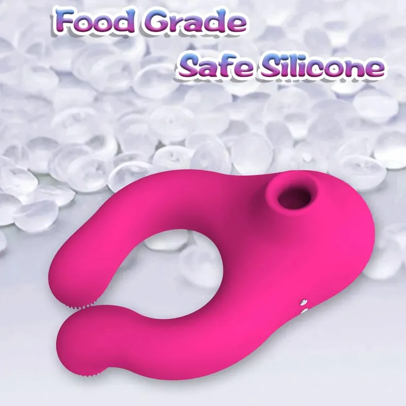 Eiaculazione ritardata Anello del pene Sex Shop Materiale morbido Anello del rubinetto Succhiare stimolatore del clitoride Massaggiatore dello scroto Giocattoli del sesso per le coppie