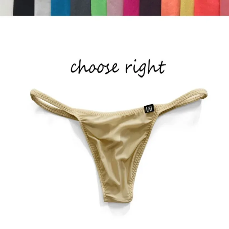 Men's Sexy Low Waist Semi-Transparent Thin Thong Underwear Tight Fitting Bagless G-Strings Hot Summer Choice — image 4