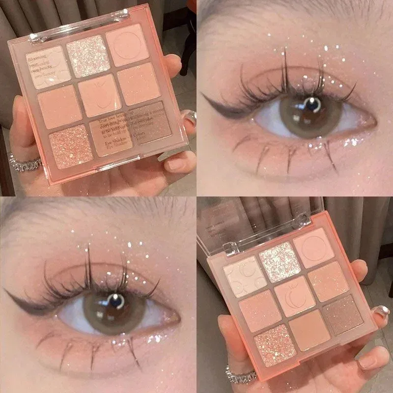9-Izgara Göz Farı Paleti Glitter Sedefli Mat Akrilik Şeffaf Göz Farı Makyaj Uzun Ömürlü Kadın Güzellik Kozmetik 1 PC — image 11