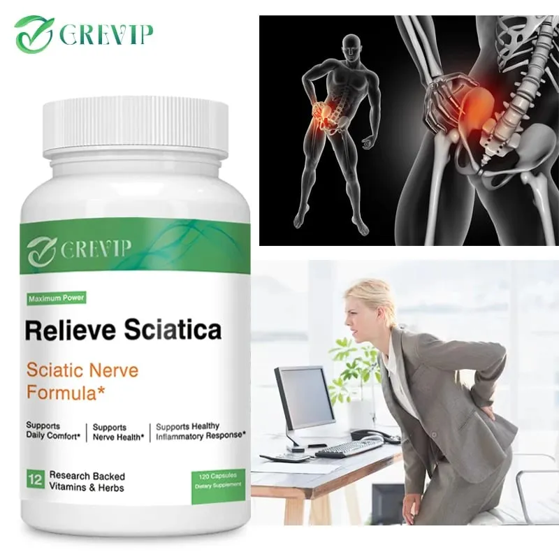Soutien à la santé du nerf sciatique – Aide à soulager les douleurs articulaires. Soutient le système nerveux quotidien. La santé des os et des nerfs équilibre l'inflammation. — image 2
