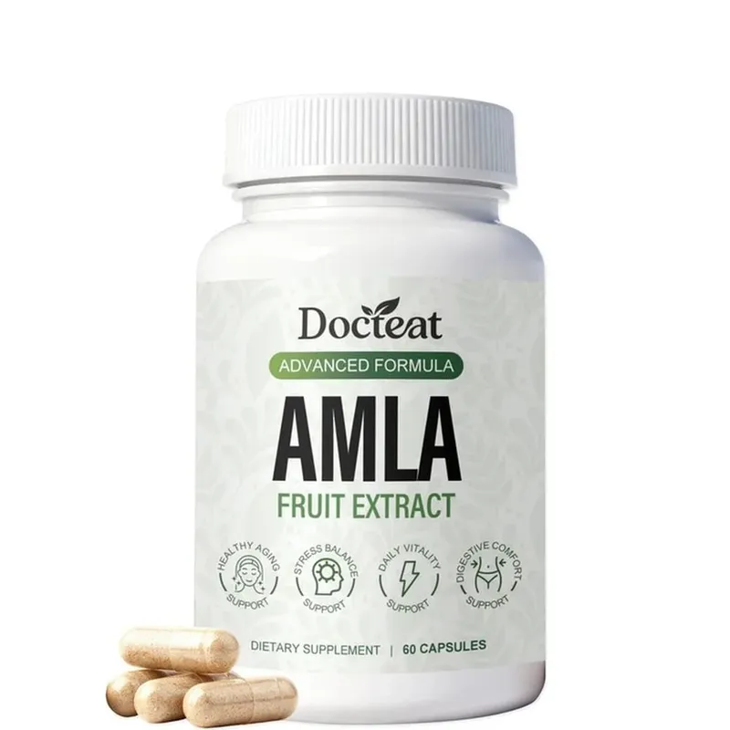 Κάψουλες Docteat Amla Fruit Extract Κάψουλες ανοσοποιητικής λειτουργίας Υποστήριξη για την υγεία του δέρματος με βιταμίνη C B3 CoQ10 PQQ 60 κάψουλες