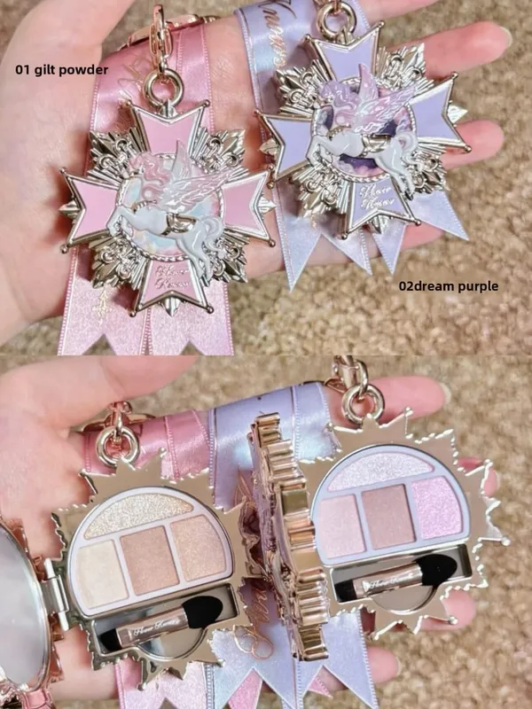 Flower Knows Unicorn Vintage Eyeshadow Palette Blush Highlighter Lipstick Cute Girly เครื่องสำอางสำหรับผู้หญิง — image 7