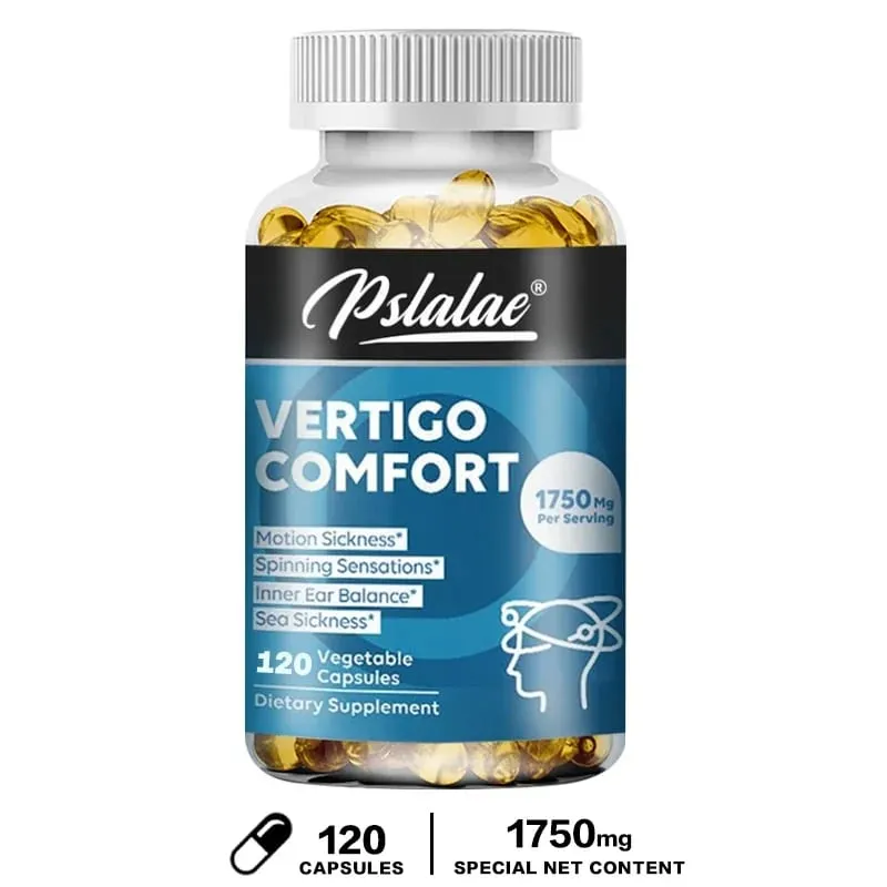 Capsule per sollievo dalle vertigini 1750 mg Aiuta l'equilibrio dell'orecchio interno Allevia l'acufene Integratore per vertigini ed emicranie — image 9