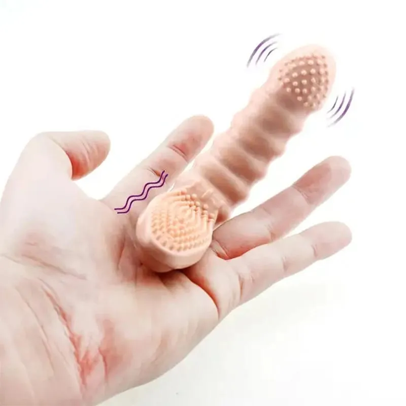 Sarung tangan jari bergetar erotik rangsangan g-spot berkualiti tinggi penggetar jari boleh dicas semula pasangan bercumbu mainan seks — image 1