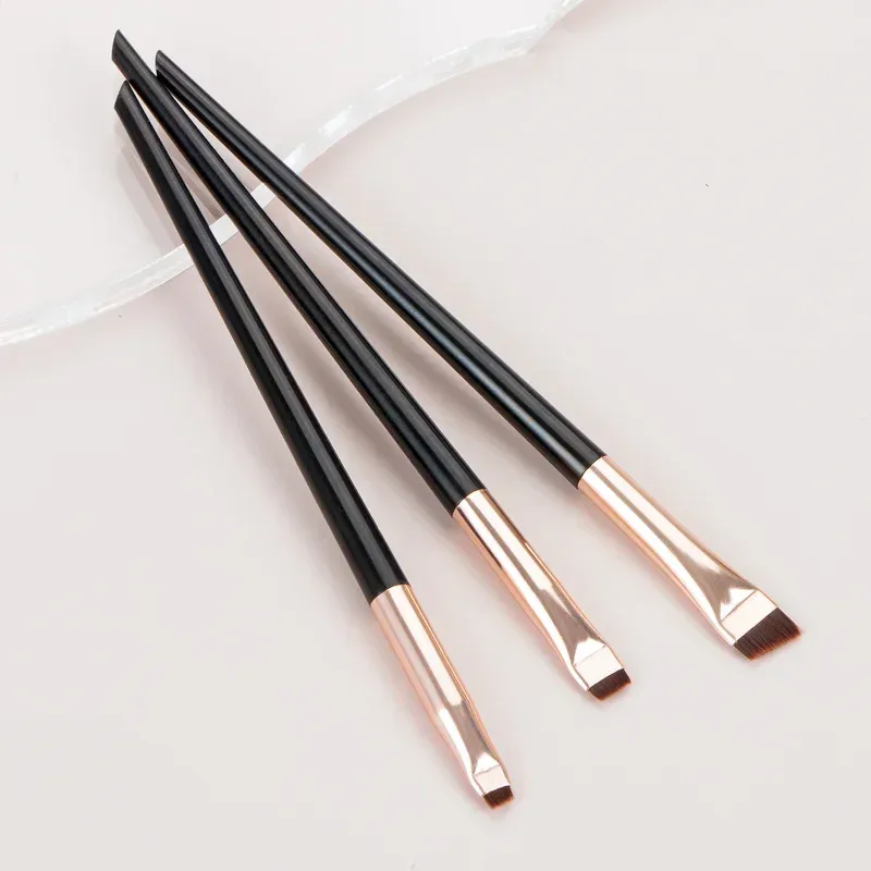 Karsyngirl 3pcs/set Blade Eyeliner Brush Eyebrow Brush Portable Flat Fine Eye Liner Brow Contour Makeup Brushes Makeup Tool — image 8