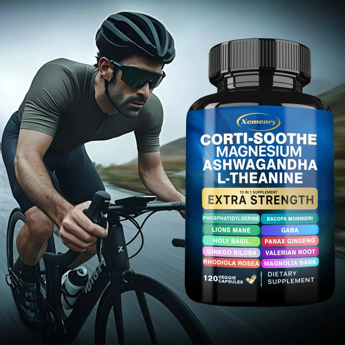Corti-Soothe Supplement - Helps Lower Cortisol Support Adrenal Health Replenish Energy Relaxation and Deep Sleep