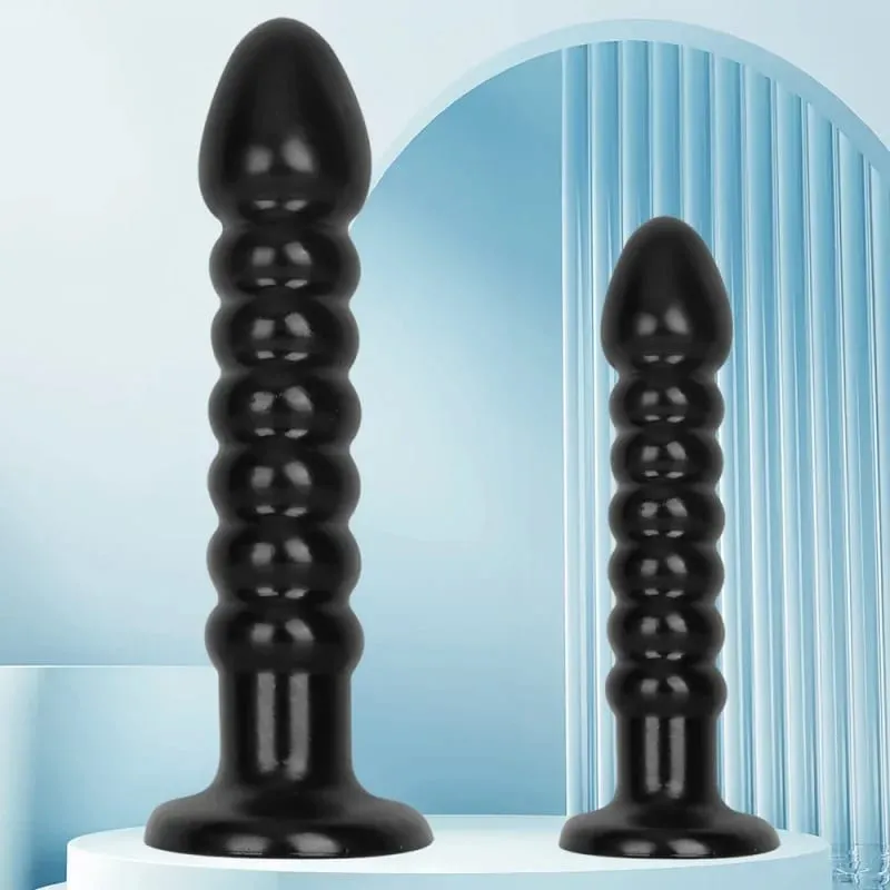 거대한 항문 플러그 딜도는 항문 질을 자극합니다 ButtPlug 큰 음경 전립선 마사지 빨판 섹스 토이 Masturbator 18과 항문 확장기