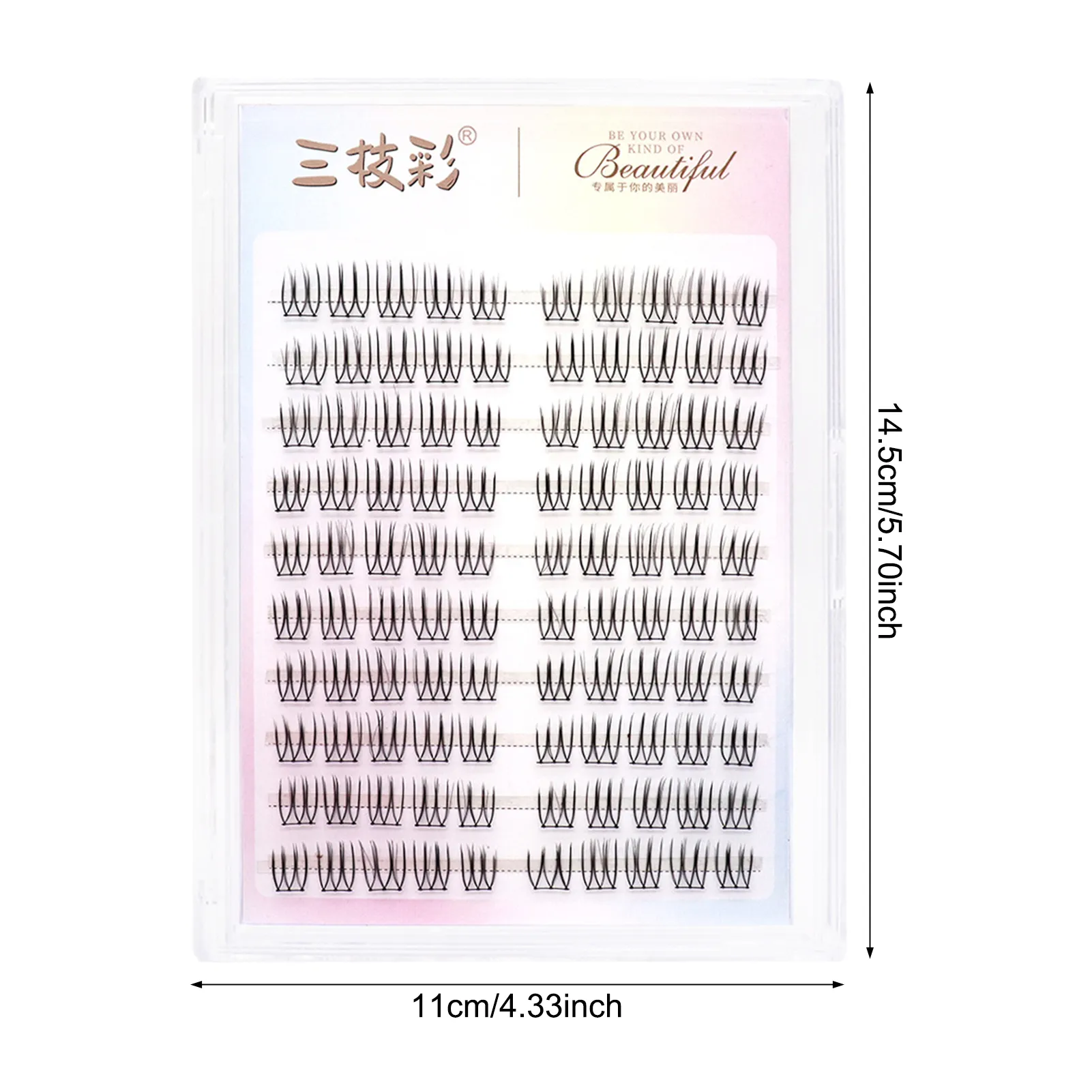 Koreanske U-formede individuelle vipper Cluster Segmentation Naturlig tjavsede bløde V-formede vippeforlængelse Komiske øjenvipper — image 7