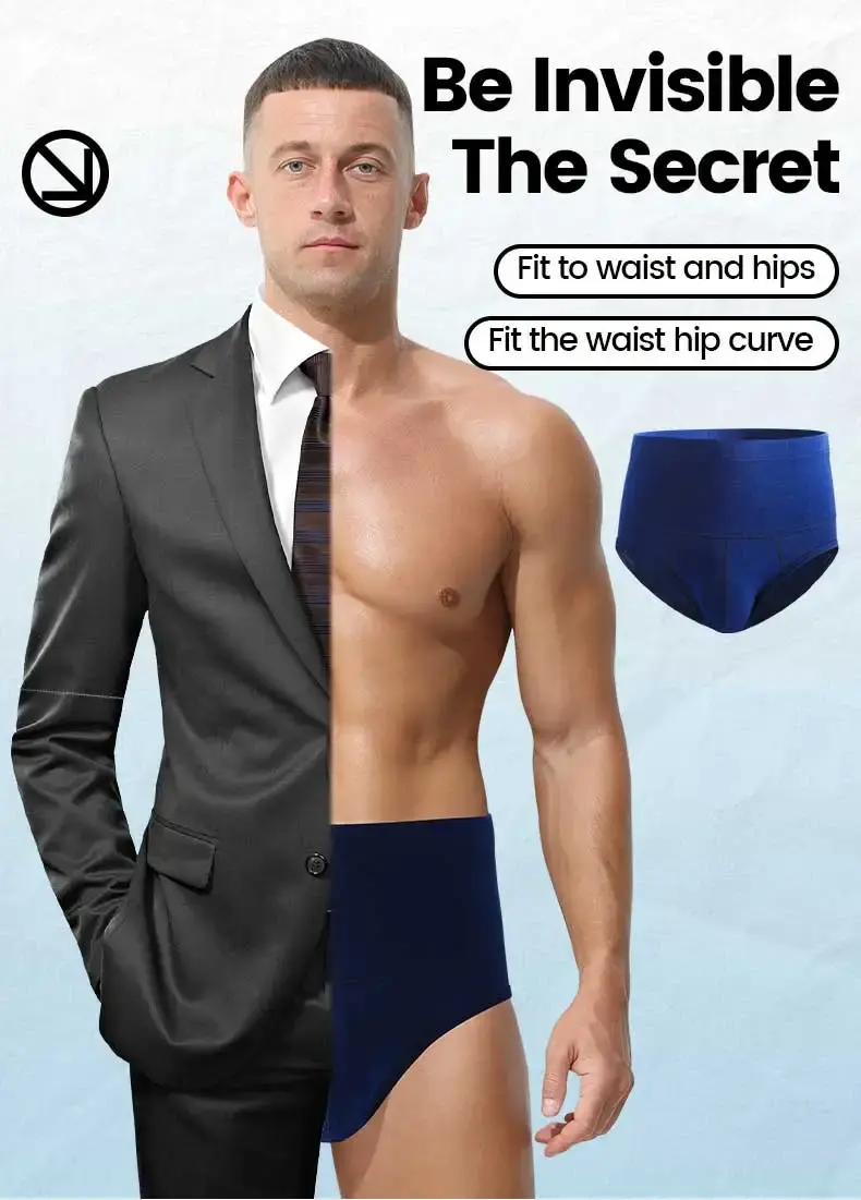 Caleçon en coton pour hommes, taille haute, amincissant, protège la taille, chaleur améliorée, caleçon court pour vêtements de sport en surpoids — image 9