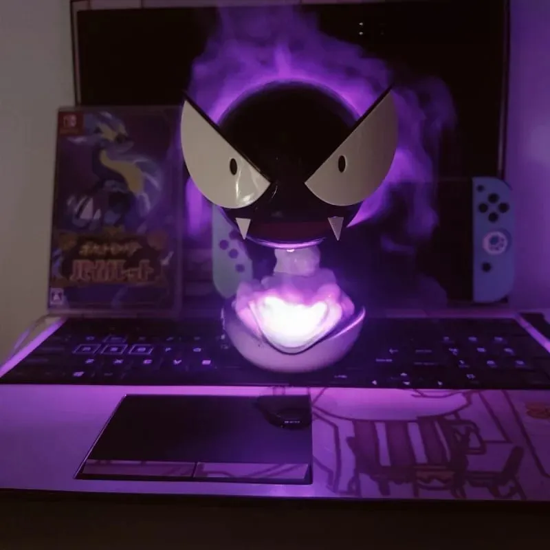 Anime PokéMon Gengar Spray Humidifier Lampu Malam Pembersih Udara Desktop Ambien Hiasan Bilik Hiasan Hadiah Pinggiran Kreatif — image 2