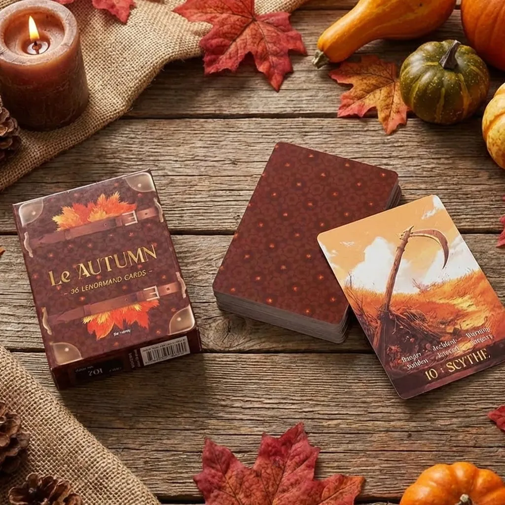 Jeu de 36 cartes Oracle pour la divination, la divination et la croissance spirituelle, cartes Lenormand d'automne, 9x6cm — image 2