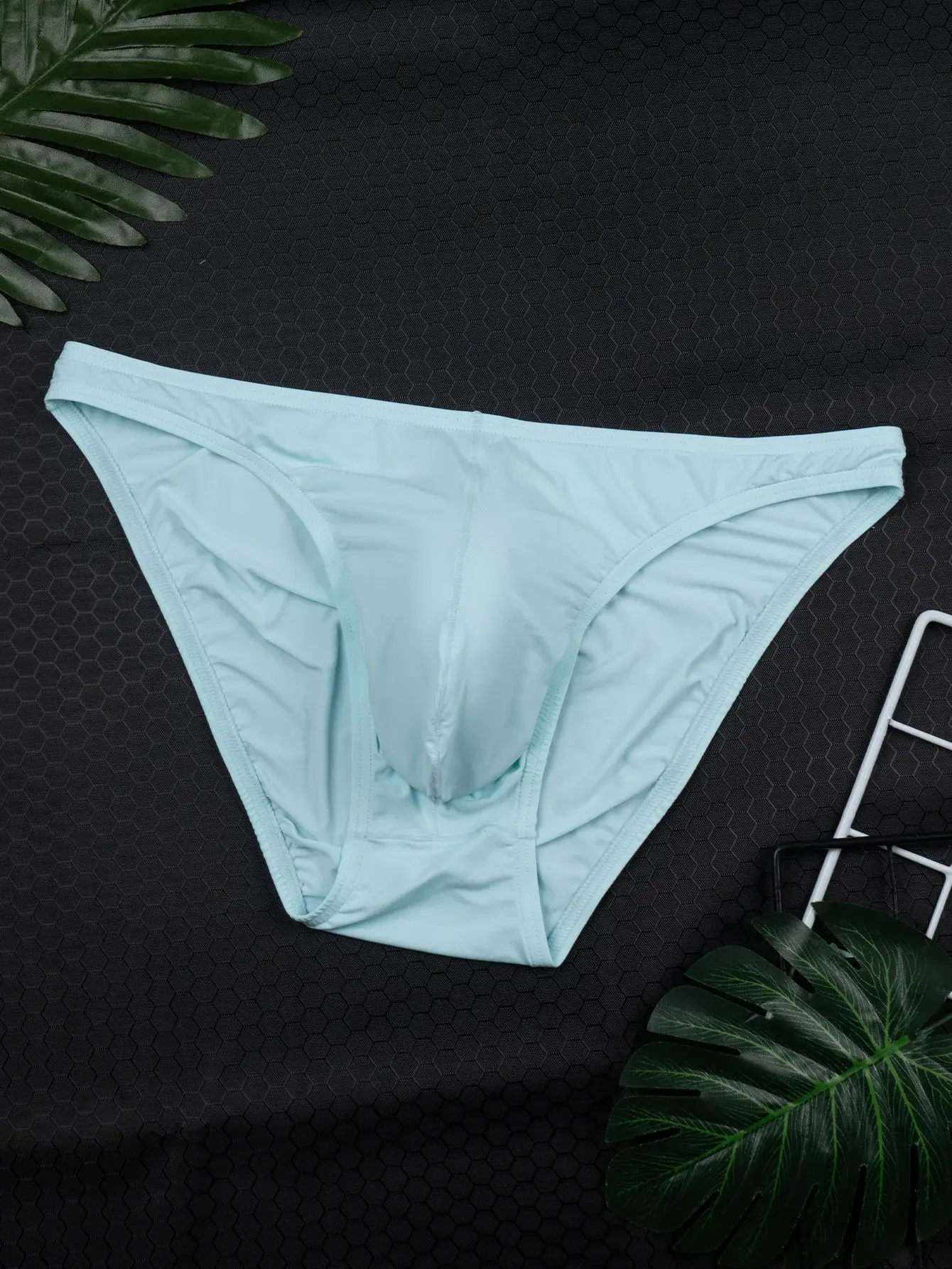 4-Pack Random Color Men's New Summer Casual Briefs, Men's Multi-Color Cool and Smooth Briefs, Men's Solid Color Breathable Comfortable Soft Briefs, Men's Stretchy Fitted Briefs — image 7