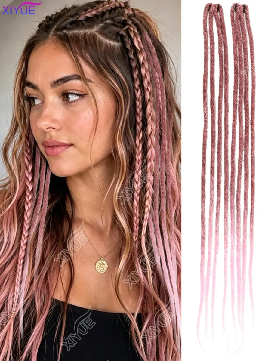 Syntetické BB Clip Dreadlock prodlužování vlasů Dreadlock Extensions Hip-hop Ombre prodlužování vlasů Styl African Tribe — image 1
