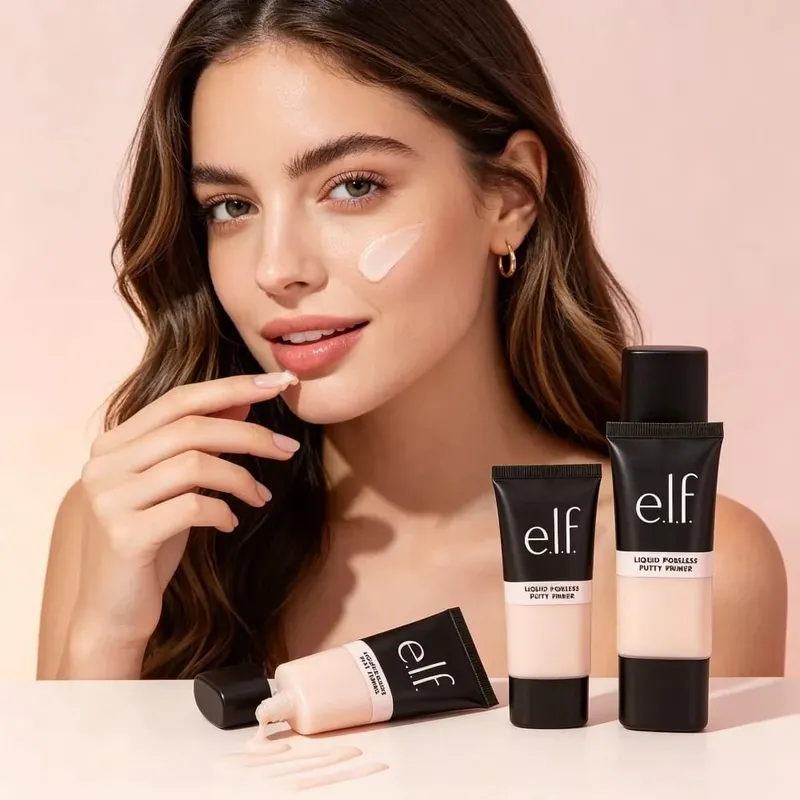 Elf. Flüssiger, porenloser Kitt, Grundierung, Creme, Textur, Gesichts-Make-up-Basis, Porenminimierung, Ölkontrolle, Makellose Hautkosmetik — image 6