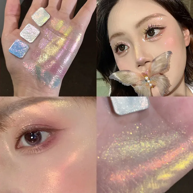 Nhiều Màu Kim Loại Thay Đổi Phấn Mắt Thẻ Chống Nước Tắc Kè Hoa Xanh Cực Sáng Bóng Toàn Phương Long Lanh Trang Điểm Mắt Cao Cấp — image 2