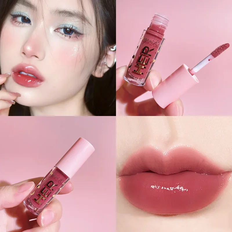 8 가지 색상 리퀴드 립스틱 방수 모이스춰 라이징 오래 지속되는 샤이니 립 글로스 천연 메이크업 젤리 립글레이즈 쉬머 화장품 — image 5