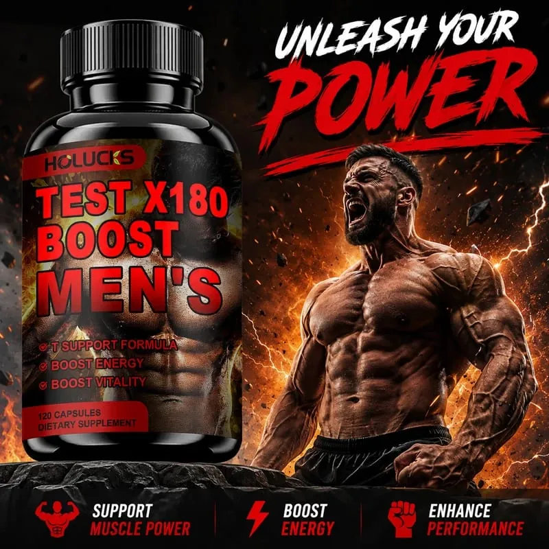 Men's Test X180 Ignite Booster with Fenugreek Seed Tribulus Terrestris Support Muscle Growth Enhance Energy Boost Immune — image 6